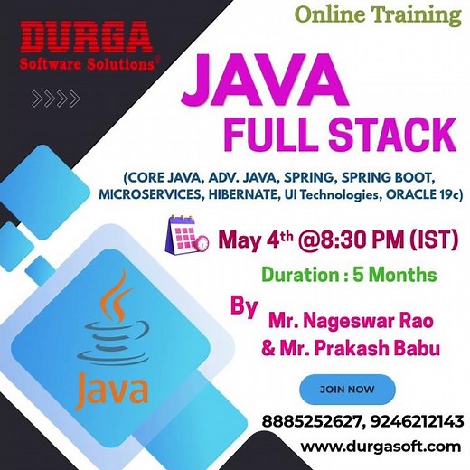 JAVA FULL STACK Online Training @ DURGASOFT #durgasoftware #durgasoft #java #durgasoftonine #shorts