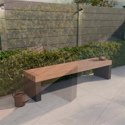 PDF Download - DIY Wooden Garden Bench Plan 200x46x45cm - Etsy