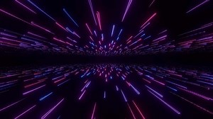 Futuristic Neon Speed Tunnel Animation with Vibrant SciFi Glow. Seamless Loop. 4K