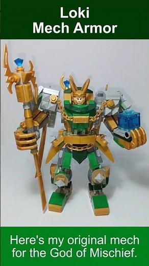 I was burdened with #gloriouspurpose to build a LEGO mech for Loki #LEGOMarvel #Avengers #Loki
