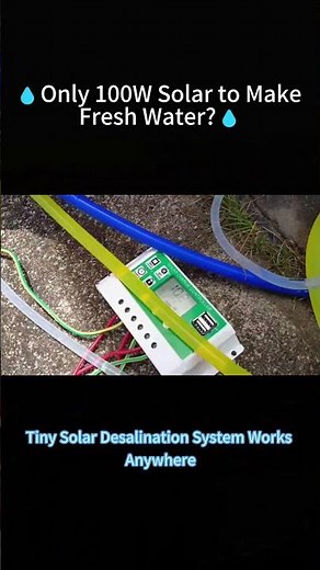 100W Solar Panel → Drinking Water from Seawater?! Portable RO Desalination System 🌊