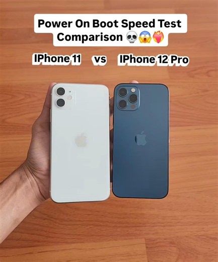 🔥 iPhone 11 vs iPhone 12 Pro – Power On Boot Speed Test | Shocking Speed Difference! ⚡🤯 #shorts #fyp