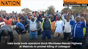 21K views · 147 reactions | Irate boda boda operators block Mombasa-Nairobi Highway at Makindu to protest killing of colleague | Nation | Facebook