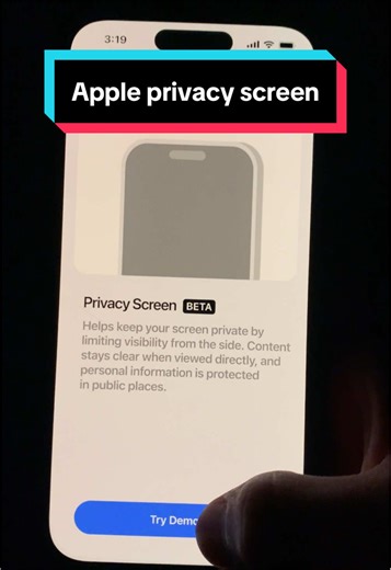 Apple privacy screen #ios #iphone #apple #tech #techtok | phone privacy screen