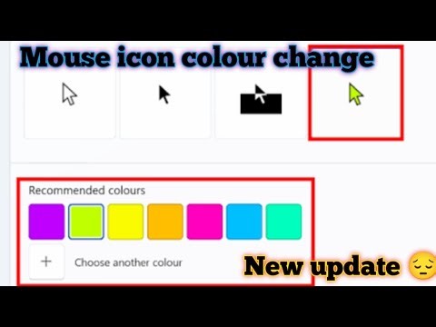 How to change Mouse icon colour change, Mouse size Small,increase, all change Mouse