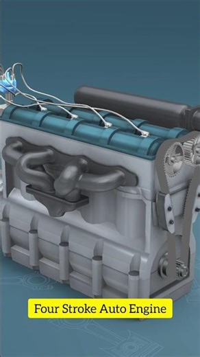 Four-stroke Car Engine Mechanism