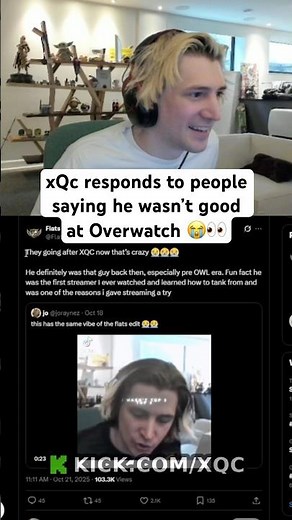 xQc RESPONDS To Being 'BAD' Overwatch Pro Player 😭 #xqc #overwatch #esports