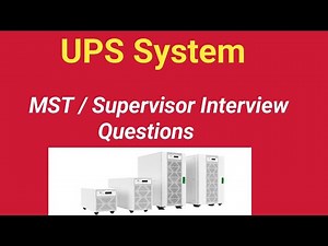 UPS system On interview questions part 1 || UPS system