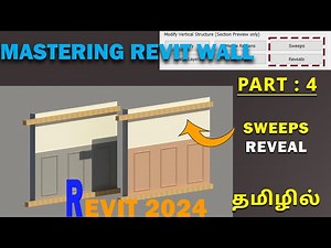 Tamil Revit: Basic Wall Tutorial தமிழ் Part 4 | Advance Wall Layer Sweep & Reveal #revit #tamil
