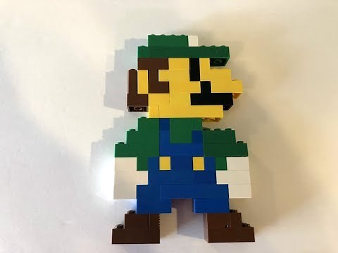 How To Build A Lego 8 Bit Super Luigi (Retro)