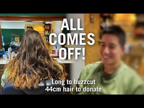 INCREDIBLE MAKE OVER, SUPER LONG HAIR TO A BUZZCUT and donation | HFDZK HOW TO CUT HAIR TUTORIAL