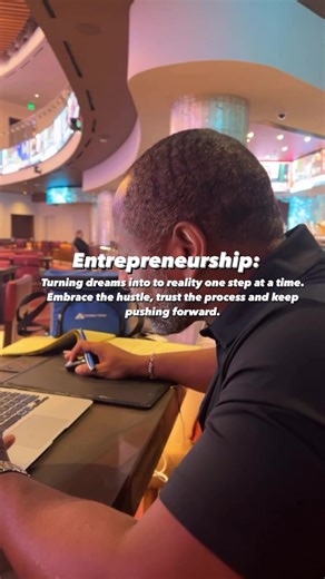 Entrepreneurship: Turning dreams into to reality one step at a time. Embrace the hustle, trust the process and keep pushing forward. #trusttheprocess #entrepeneurship