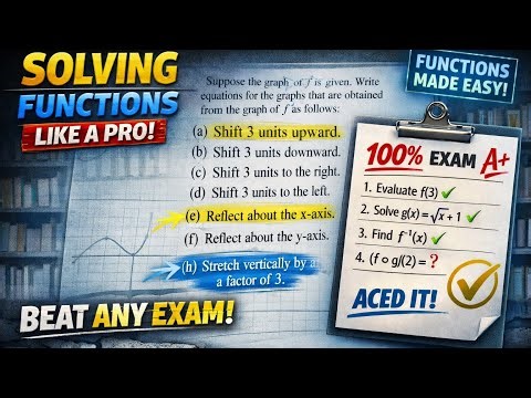 Solving Functions Like a Pro! | Tackling Tons of Math Problems Made Easy 🔥