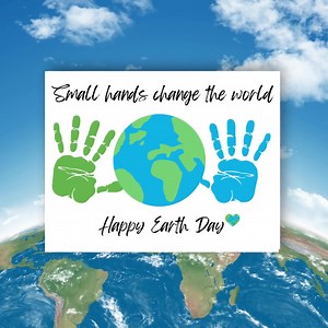 Earth Day Handprint Craft, Handprint Art, Handprint Craft Keepsake, Printable PDF, Small Hands Change the World, Printable Homeschool PDF - Etsy