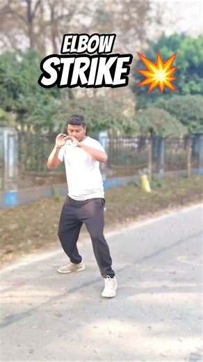 elbow strike 🔥 #streetdefence #mma #kickboxing #elbowstrike