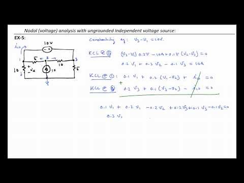 NA 5 - Nodal Analysis: The floating voltage source and the "supernode"