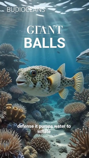 How Pufferfish Use an Elastic Stomach to Scare Away Hungry Predators #pufferfish #wildlife #nature
