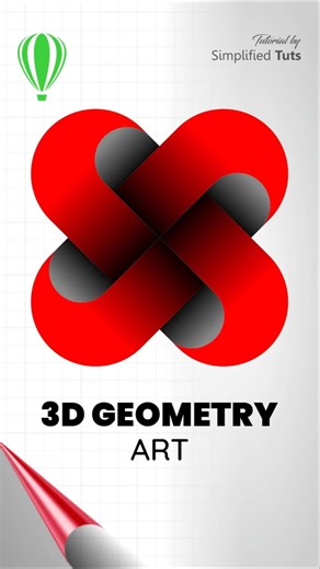 How To Make 3D Geometry Art Coreldraw #coreldraw #tutorial #howto