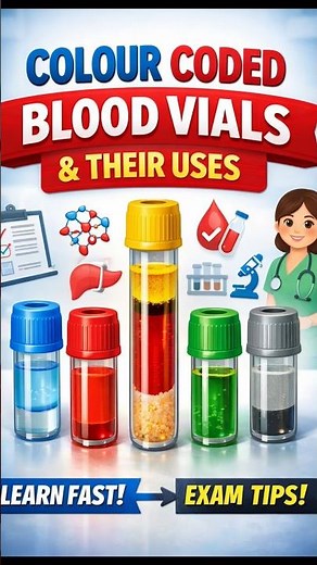 “Medical students, save this! Colour coded vials explained 💉🧠” ||“Confused about blood vials?