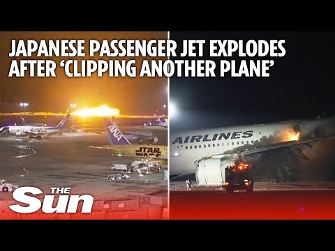 Japanese passenger jet EXPLODES after ‘clipping another plane’