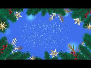 Christmas leaf's animation frame background bluescreen | Green screen Christmas background free