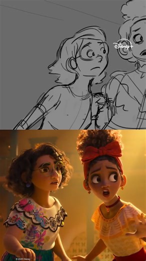 We'll never stop talking about Bruno 🎶 Here’s how this iconic musical moment evolved from storyboard to final film! Encanto, streaming on @disneyplusuk. Storyboards by Nancy Kruse 🎨 | Walt Disney Studios