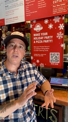 Our private space or food for your on-site event! We are taking reservations for private holiday parties and catering now! Send us a request at this link- https://www.backroadpizza.com/catering | Back Road Pizza