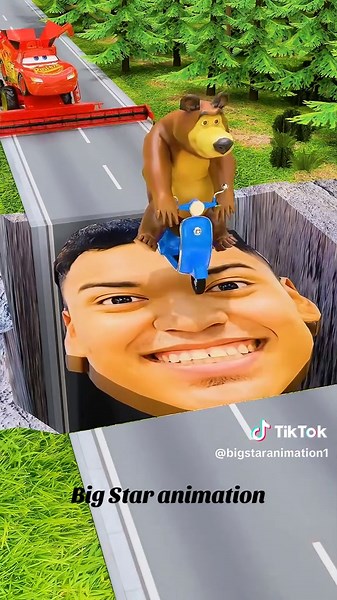 Cars Cross Pit by Driving on Alfredo Larin Moving Bridge#beamoiltwinbabies #crashtest #kidstiktok #animation #viral_video