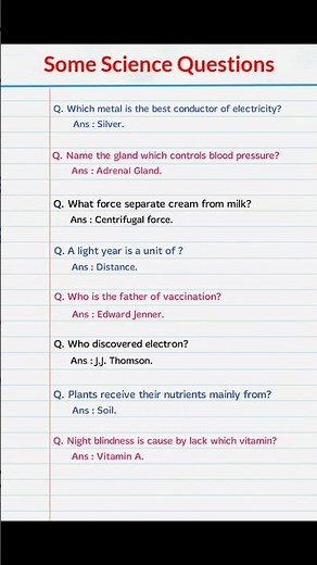 Science questions and answers | General knowledge #shorts #gk #gkquestion #education #science