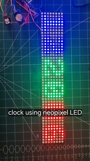 DIY neipixel LED clock with brightness control. #diy #youtubeshorts #trending #viral #electronics