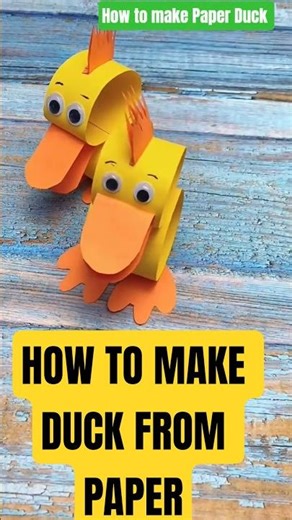 Easy Paper Duck making Ideas for beginners kids school project #trending #artscraft