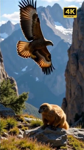 SHOCKING Golden Eagle Hunt! Epic Dive on Unsuspecting Marmot in Rugged Canyon