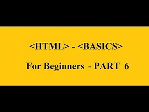 Mind Luster - Learn HTML Basics for Beginners PART 6 Learn HTML