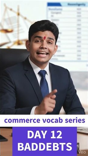 COMMERCE VOCAB SERIES day 12 BAD DEBTS #commerce #financialliteracy #baddebts
