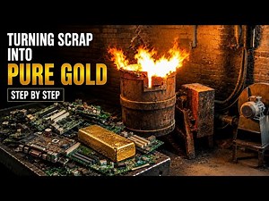 Extracting Gold, Silver & Palladium from Electronic Waste | Full Recovery Process