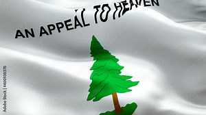 American Revolution Battle Pine Tree flag waving video in wind footage Full HD. American flag waving video download. USA Flag Looping Closeup 1080p Full HD 1920X1080 footage. Pine Tree USA American co