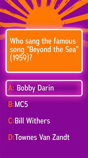 Who performed the famous song Beyond the Sea in 1959?