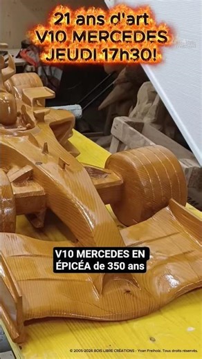 V10 MERCEDES EN ÉPICÉA: 21 ans d'art 🏎🌲🏁🏆