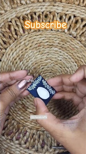 DIY Febric Kori Earrings Making #trending#shorts#febricdesign#diy#handmade#earring‪@CR.Handcrafts‬