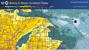 45K views · 107 reactions | Here's a look at the timeline for the breezy to windy conditions today as well (wind gusts are displayed). | US National Weather Service Gaylord Michigan | Facebook