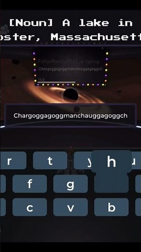 Typing chargoggagoggmanchauggagoggchaubunagungamaugg again.. #again #gaming #longestword