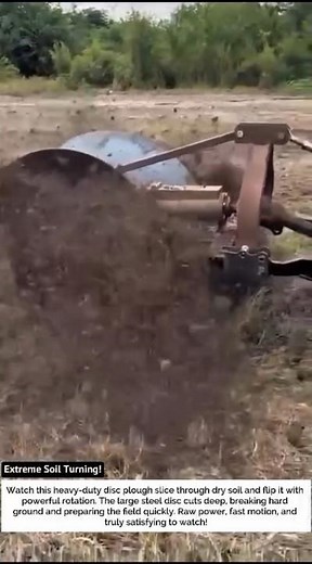 Extreme Soil Turning! Heavy-Duty Disc Plough in Action!