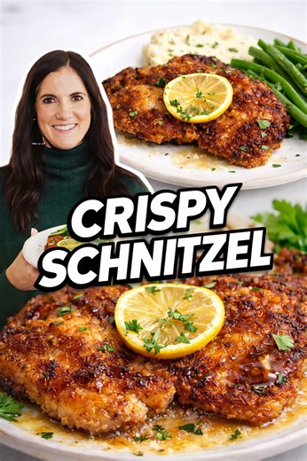 Wiener Schnitzel at Home – Crispy, Golden, Perfect Ever wondered how restaurants get that ultra-crispy, golden schnitzel? This classic Wiener Schnitzel uses simple pantry ingredients, proper breading, and the right frying technique to give you that authentic crunch with juicy meat inside—no fancy tools needed. Try it once and you’ll never go back to takeout, so save this, make it for dinner, and tell me how crispy yours turned out. Crispy on the outside, tender on the inside—this is comfort food