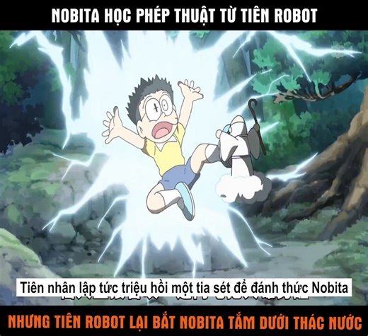 Nobita học phép thuật từ tiên robot, nhưng tiên robot lại bắt Nobita tắm dưới thác nước | Heo Hay Cười