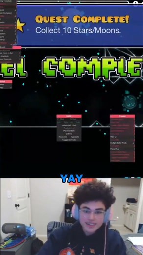 Zoink cheating in Geometry dash for quest 😭 #extremedemon #zoink #geometrydash #gd