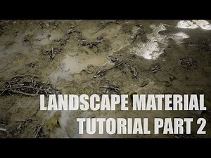Landscape Material Tutorial Part 2 - Procedural Puddles (Unreal Engine 4)