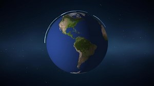 Animation of Earth encircled by expanding satellite grid