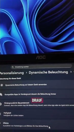 Keybourd Light in the windows settings #rgb #keybourd #windows12 #hardware #windows #light