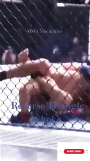 Rare reverse/inverted triangle choke from Bottom, forcing a technical submission #boxing #fight #ufc