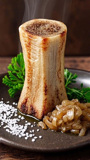 Perfect roasted bone marrow: crispy outside, buttery inside! Easy gourmet appetizer recipe